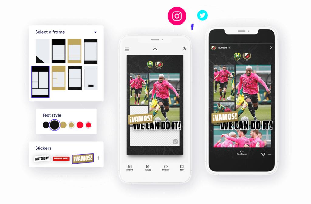 Content Stadium LIVE social media content creation app