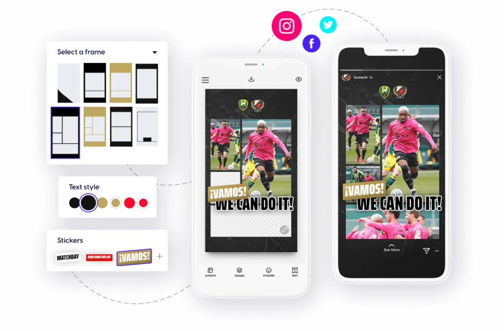 Content Stadium LIVE social media content creation app