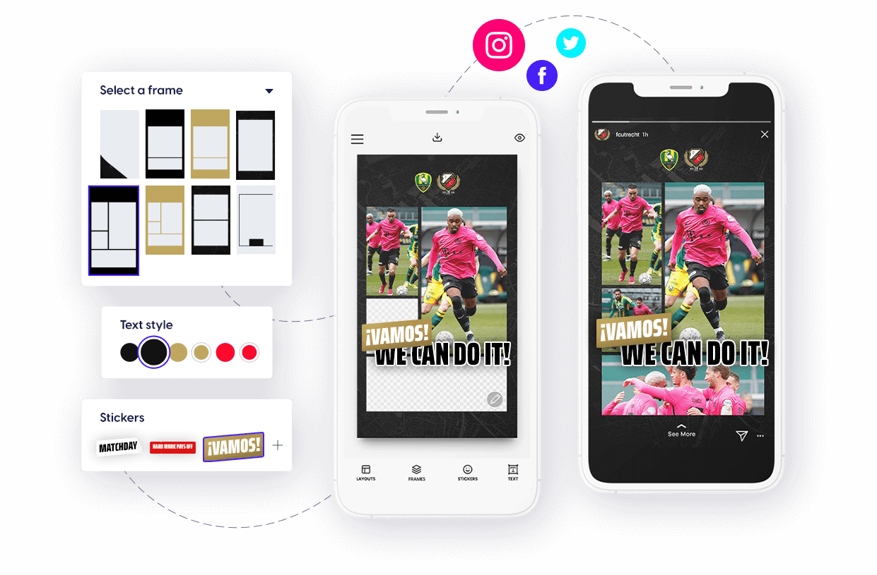 Content Stadium LIVE social media content creation app