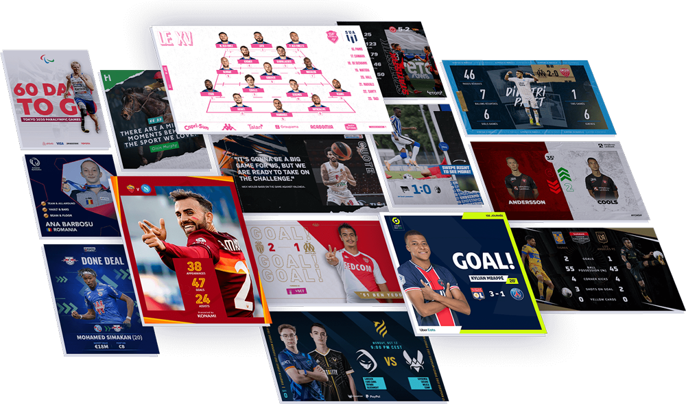 Sports social media images from Content Stadium content creation platform