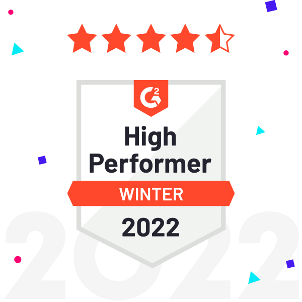 G2 High Performer badge for content creation software