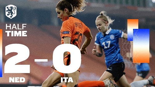 Half-time social media visual from KNVB