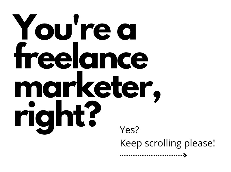 LinkedIn we are hiring post example from Uncliched, with text saying "You're a freelance marketer, right?"