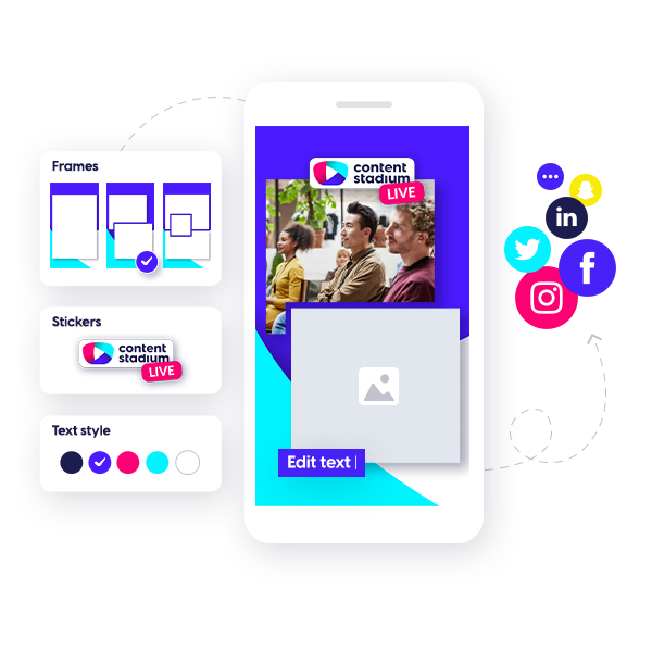 Content Stadium LIVE content creation app for on-the-go social media content
