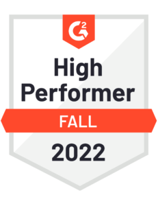 G2 High Performer Fall 2022 badge