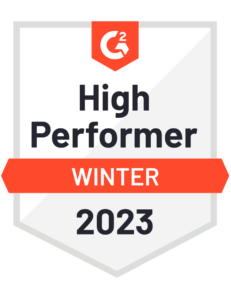 G2 High Performer Winter 2023 badge