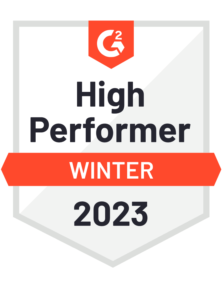 G2 High Performer Winter 2023 badge
