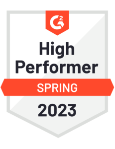 G2 High Performer Sping 2023 badge