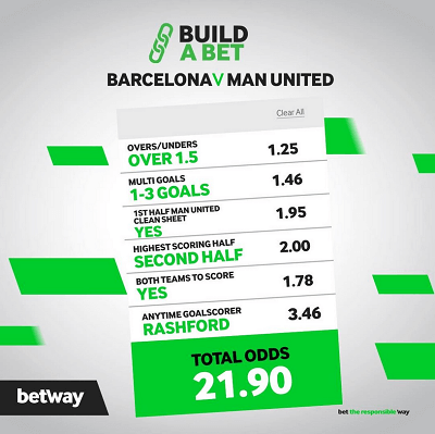 Accumulators betting content by Betway Ghana on Instagram