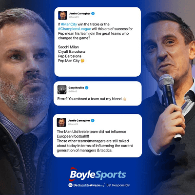 Social media debate post example by BoyleSports on Instagram