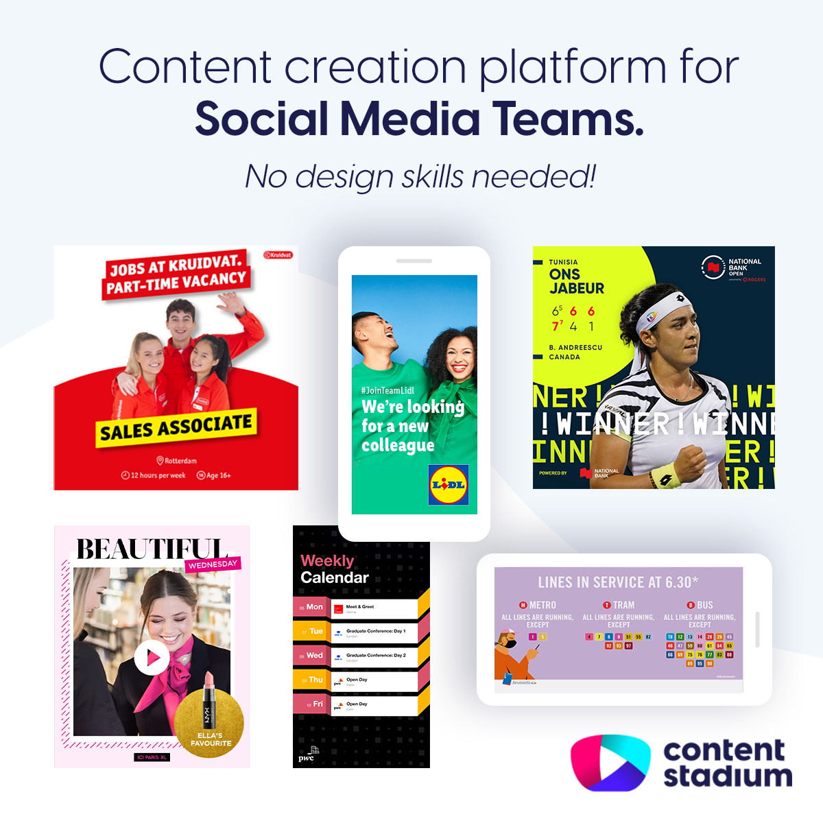 Content Stadium, the all-in-one content creation platform for social media teams.