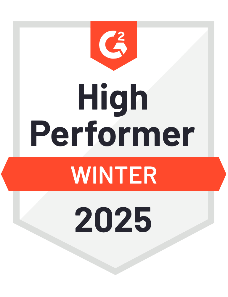 G2 Winter 2025 High Performer and Users Love Us badges, plus 4.7/5 user rating for content creation software