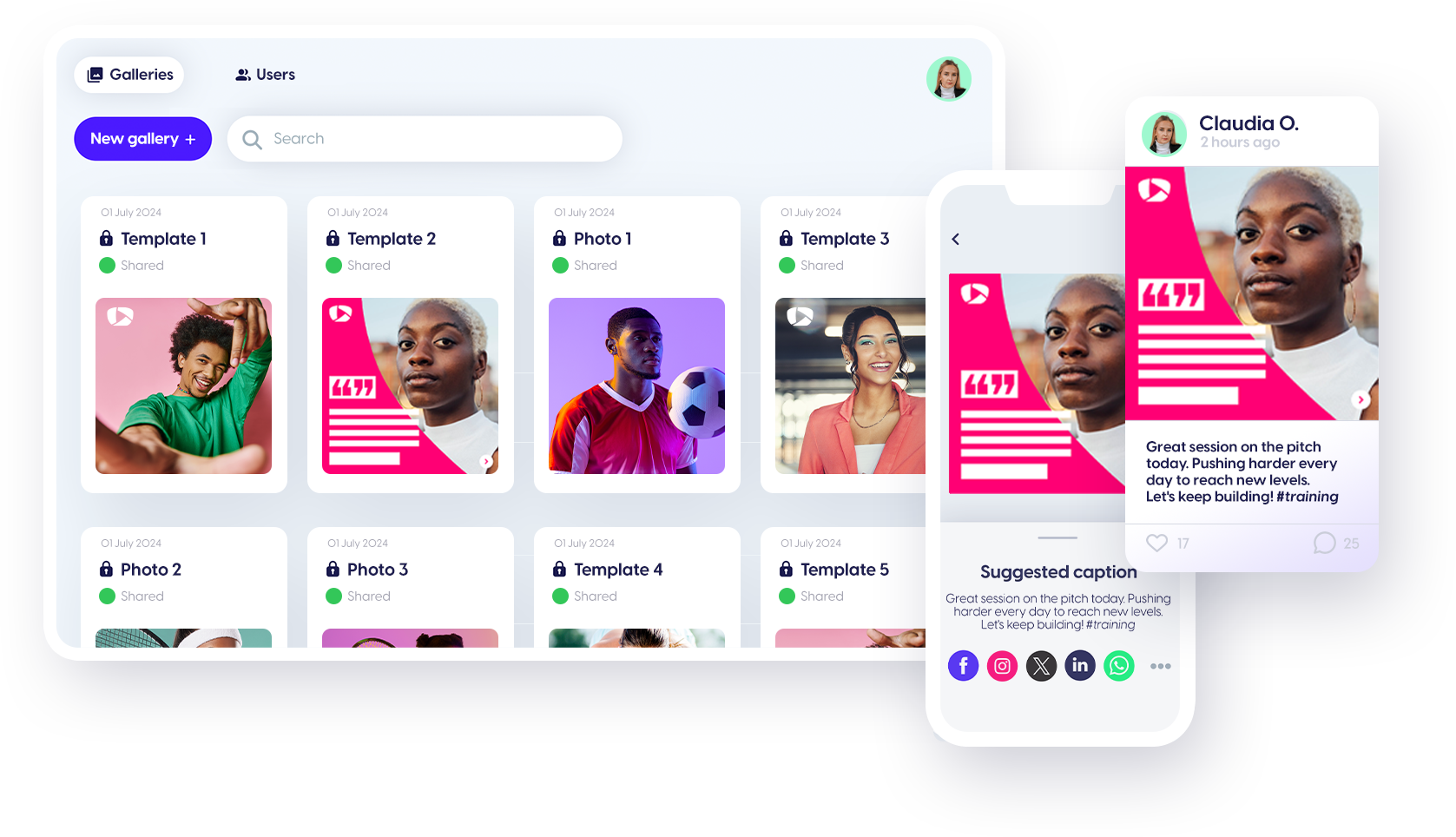 Content Stadium NETWORK APP social media content distribution and advocacy tool